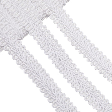 Gimp Braid Trim 1/2 Inch 20 Yard Gimp Braid Trim Decorative, White