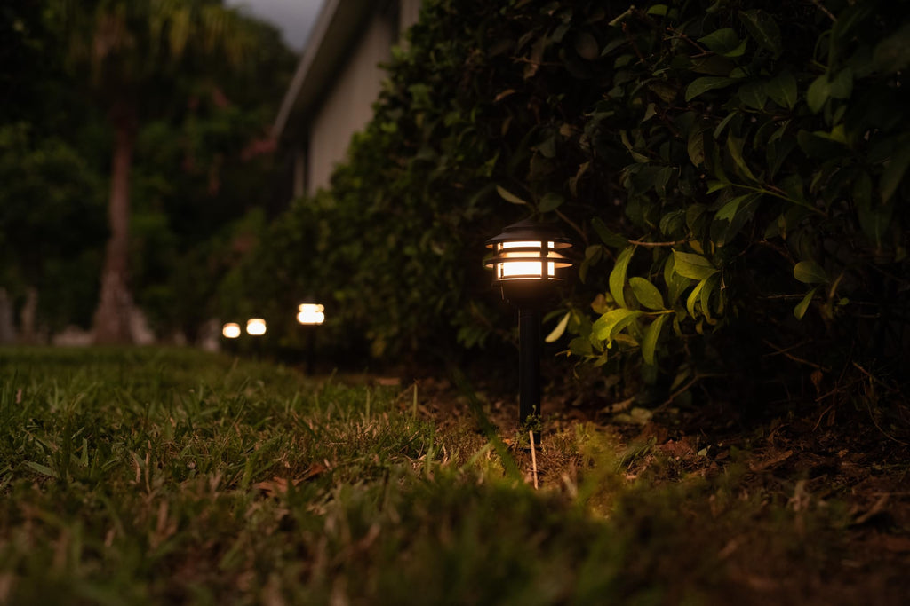 12V 3-Tier Brass Pagoda 2700K LED Path Light Expansion Kit (Black)