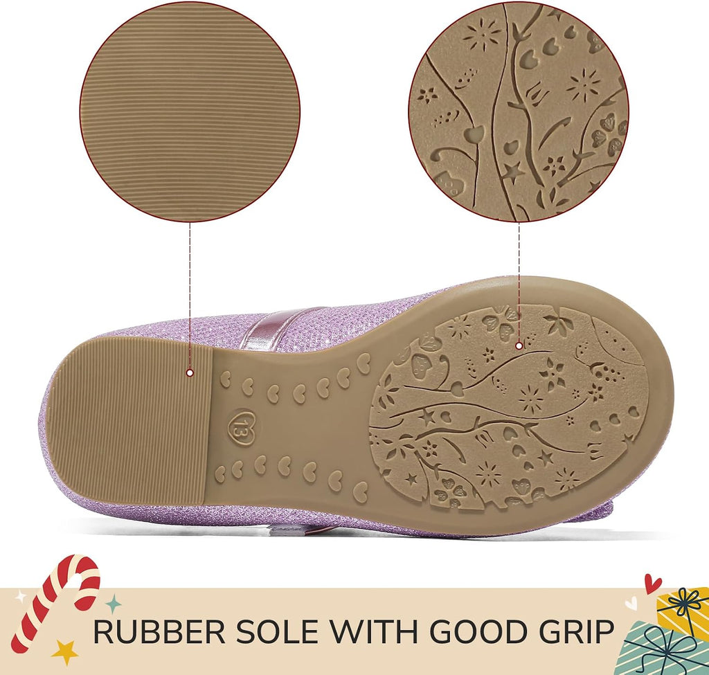 Girl's Non-Slip Soft Bow Ballet Flats
