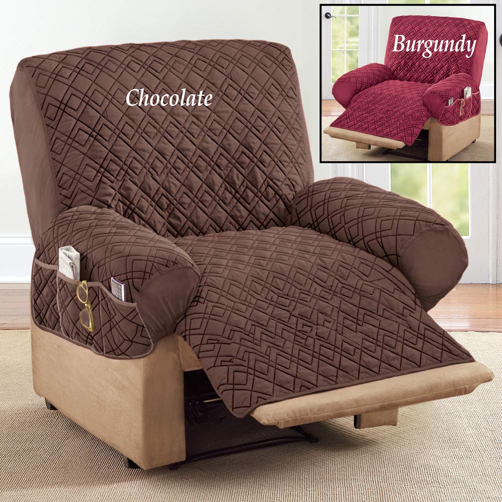 Diamond-Shape Quilted Stretch Recliner Cover