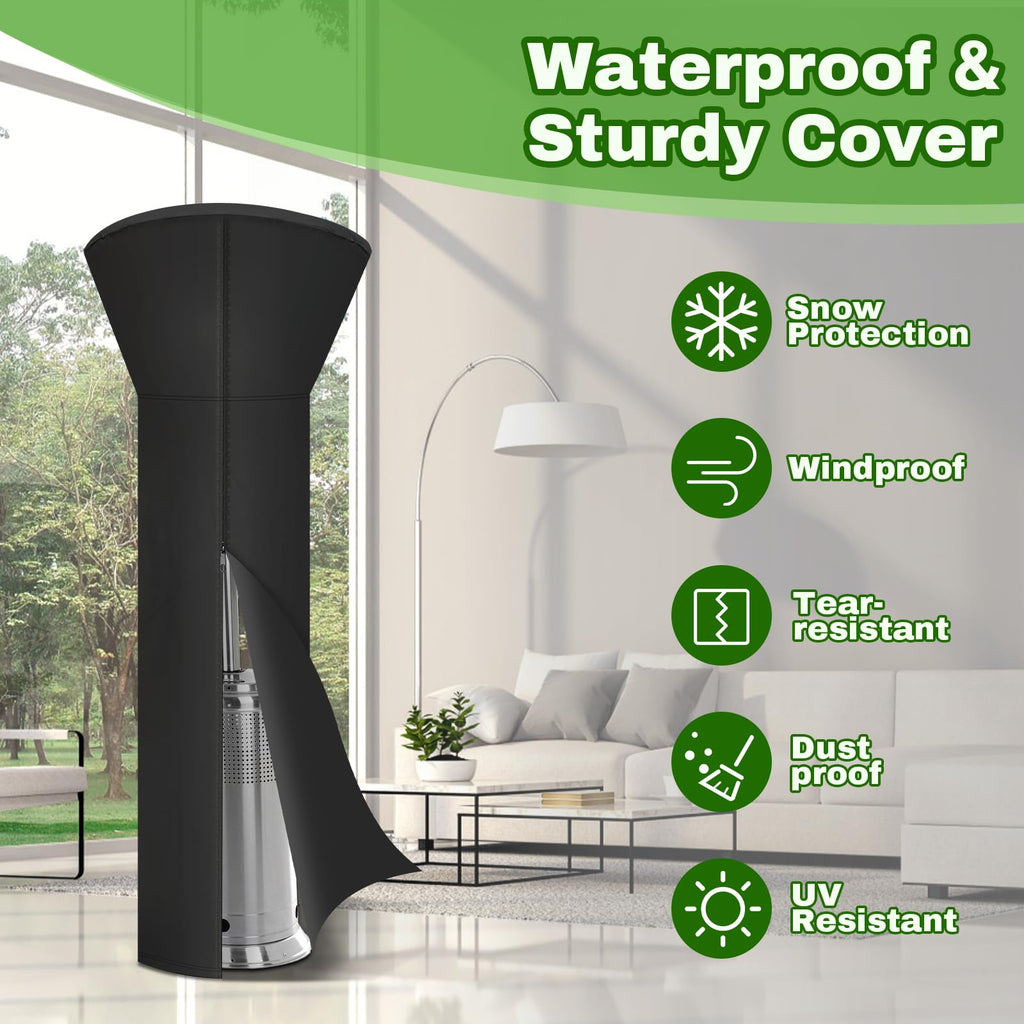 Patio Heater Cover, 420D Lamp Outdoor Cover for Standing Heater