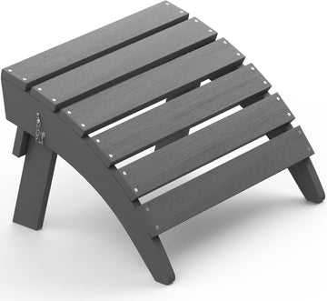 Folding Adirondack Ottoman for Adirondack Chair, No-Assembly Weather Resistance Outdoor Footstool, High Impact
