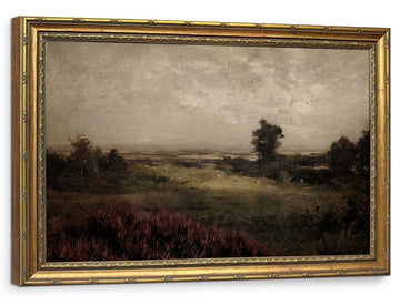 Countryside Landscape Vintage Gold Framed Wall Art 16x24 inch
