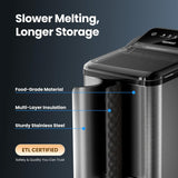 Nugget Ice Maker Countertop, Fast 35lbs/24H Sonic Pebble Ice Machine, Self-Cleaning Anti-Scale System, Stainless