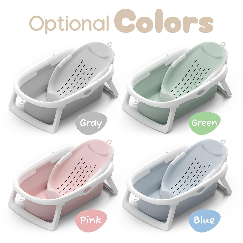 In-1 Collapsible Baby Bathtub for Newborn & Toddler 0 (Grey)