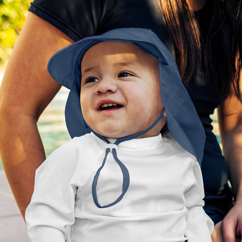 Baby Flap Sun Protection Swim Hat, Navy