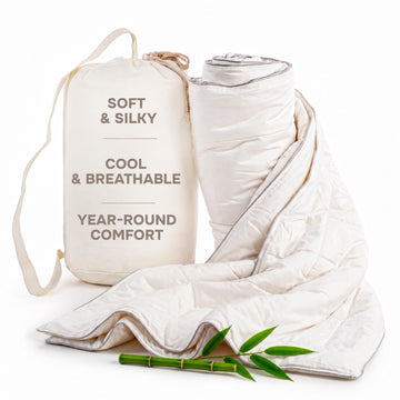 Cooling Comforter, Queen, Viscose from Bamboo, Lightweight, Hot Sleepers