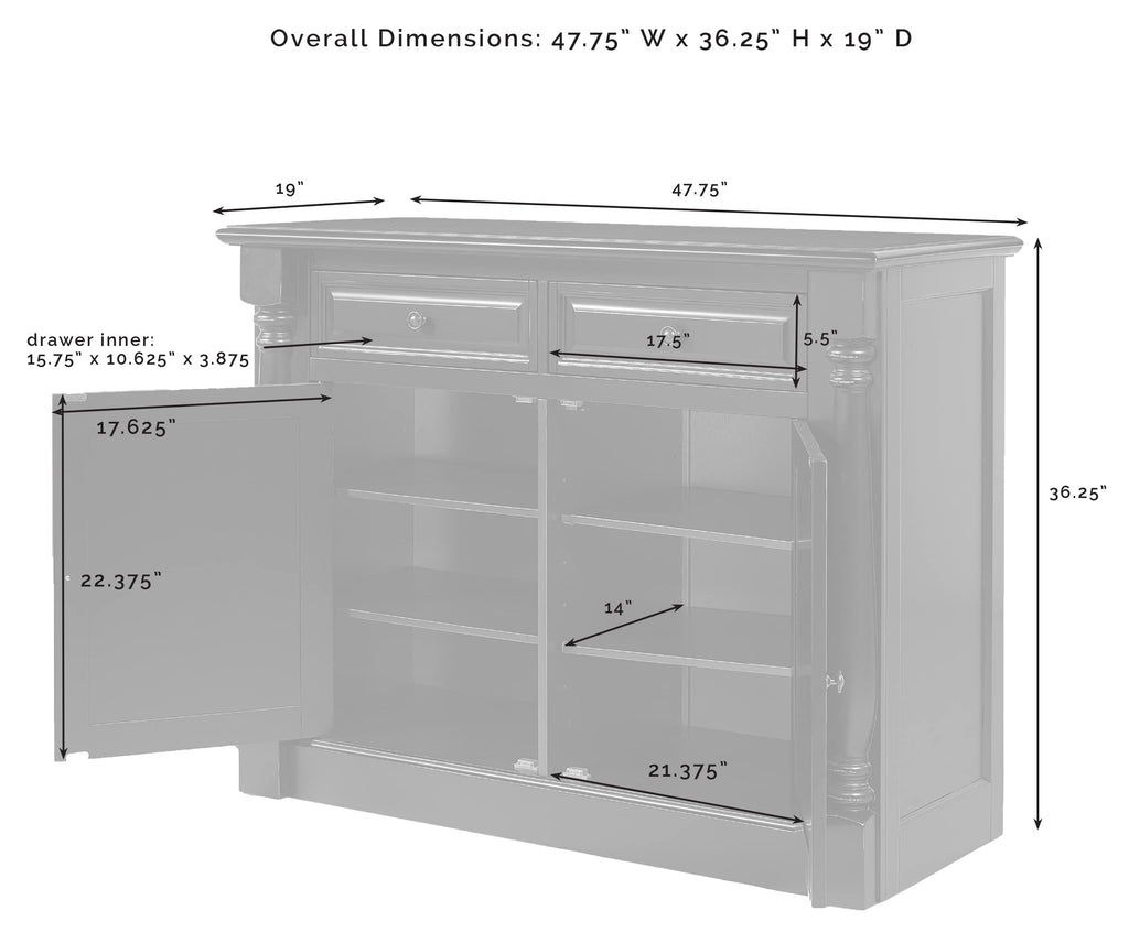 Shelby Traditional Sideboard Cabinet