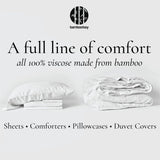All Season King Comforter, 100% Viscose Made from Bamboo, Soft Quilted Down Alternative Duvet Insert