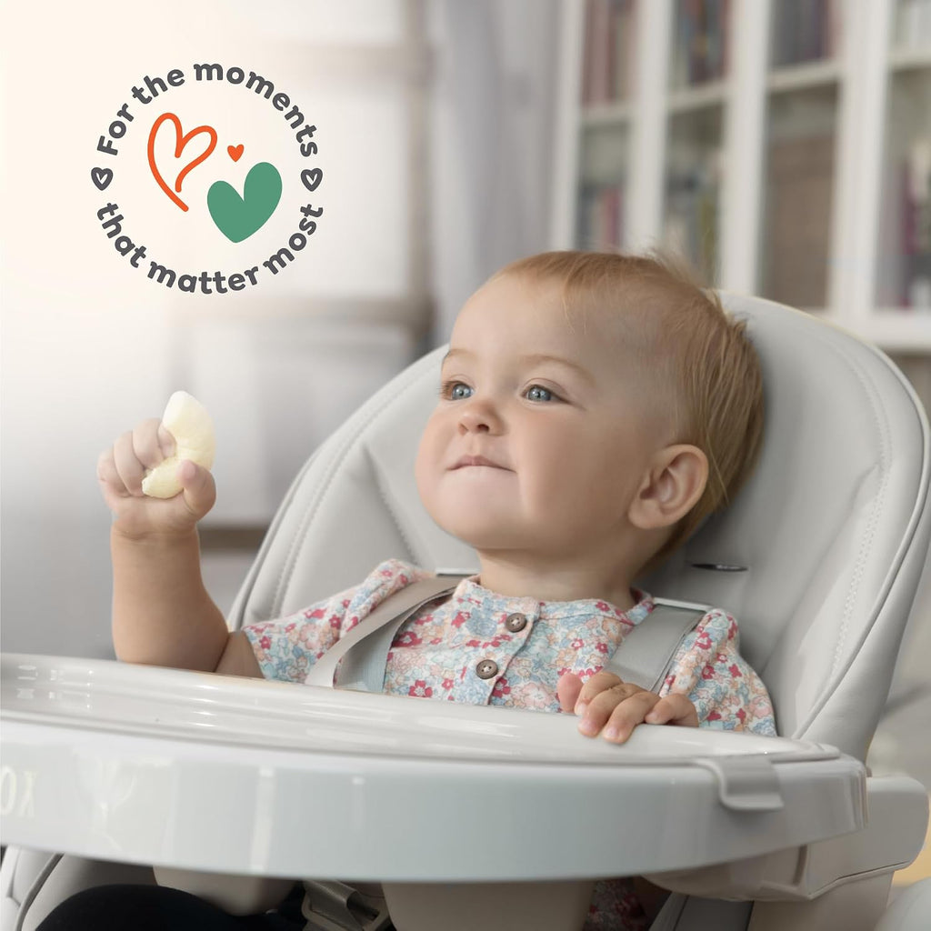 Baby High Chair Adjustable to 7 Different Heights - Grey Baby Chair - Silla para Comer de Bebe - Foldable High Chairs