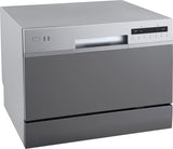 DWP63 21-5/8 Inch Wide 6 Place Setting Countertop Dishwasher - Silver