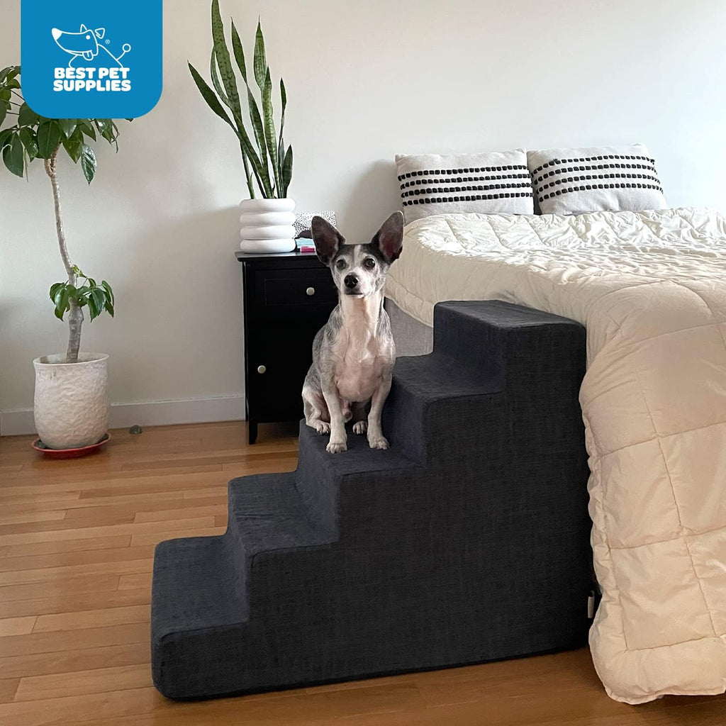 Pet Supplies Dog Stairs for Small Dogs & Cats, Foam Pet Steps Portable Ramp for Couch Sofa and High Bed Non-Slip