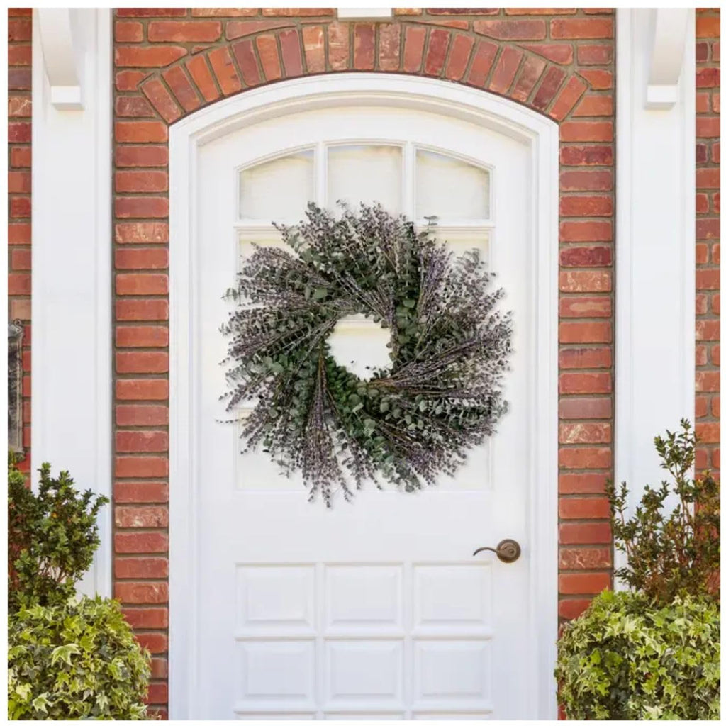 20" Preserved Eucalyptus & French Lavender Wreath (Eucalyptus Lavender)