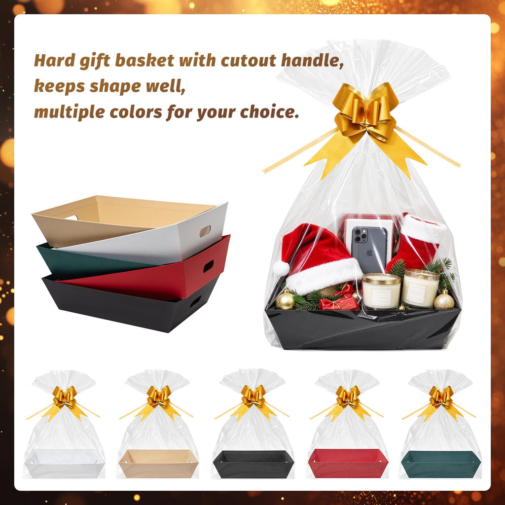 17x13x4"Large Gift Baskets Empty 6 Set Raffle Basket Black