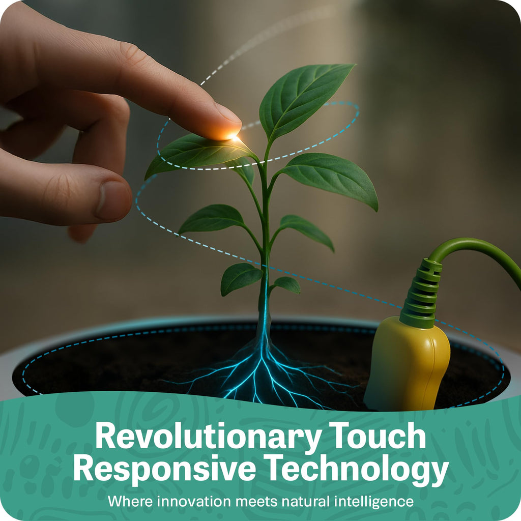 Smart Robotic Planter for 4" Potted Plants- Speckled Sand | Interactive Moving & Dancing Flowerpot with Bluetooth