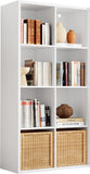 IROCNK Bookshelf, 8-Cube Storage Cube Shelf Organizer