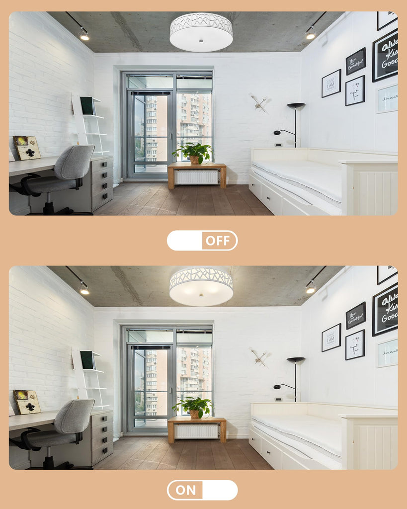2-Light Flush Mount Ceiling Light, 12 inch Modern Close to Ceiling Light Fixture with White Metal and Frosted Glass