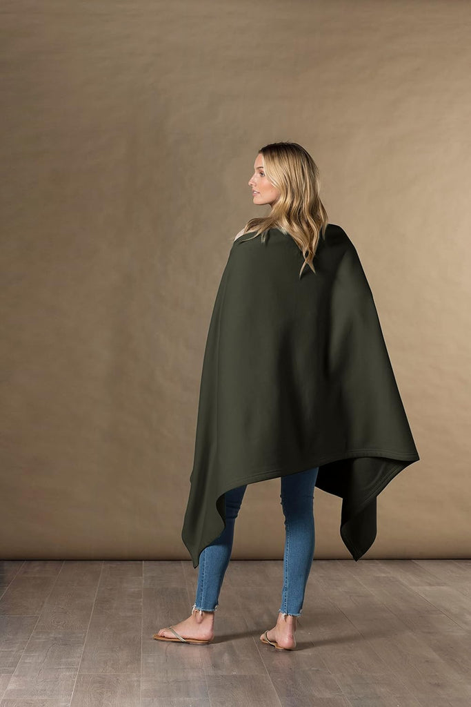 Lightweight Sweatshirt Blanket Throw - Warm & Cozy, Breathable Oversized Fleece Knit, Couch, Bed, Travel, Cold