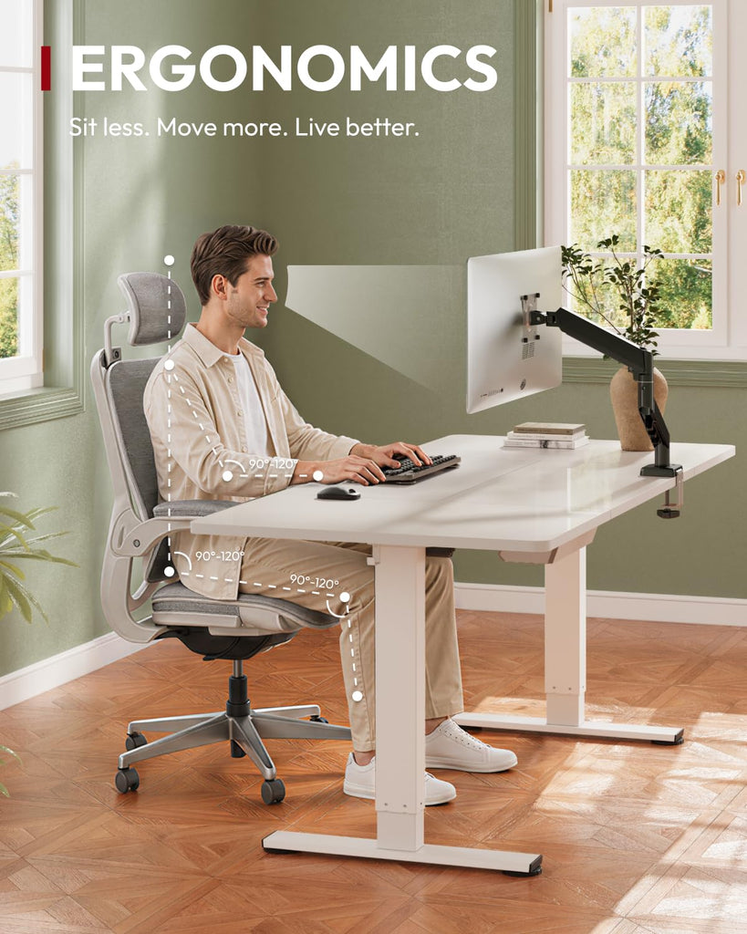 One-Piece 40 x 24'' Electric Height Adjustable Standing Desk
