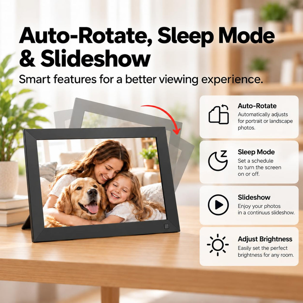 10.1 Inch WiFi Digital Picture Frame, Calendar
