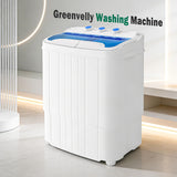 Portable Washing Machine, 17.6lbs Twin Tub Washer and Dryer Combo, Compact Mini Laundry Washer with Spin Cycle&Soaking