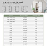 30inx80in White Barn Door and 5.5FT Sliding Barn Door Hardware Kit Included,Solid,MDF, PVC Surface,D
