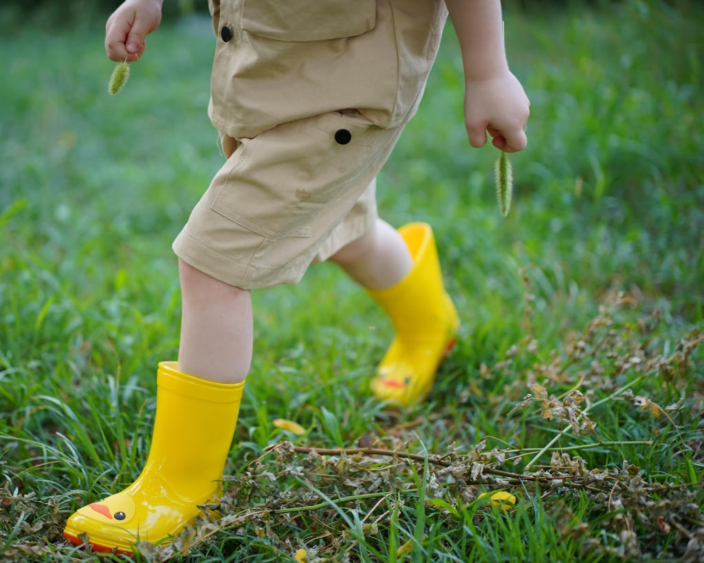Kids Yellow Duck Rain Boots - Lightweight Toddler Boots Boys Girls Non-Slip