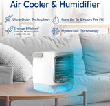 Turbo Chill Evaporative Cooler with HydroChill Technology, 4-Speed Portable Air Cooler Fan, Up To 8 Hr Per Fill, 7