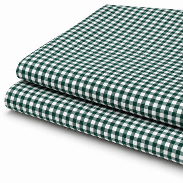 Designz 60" Wide, 1/8" Gingham Checkered Poplin Shirting Fabric by the Yard - 90% Poplin, 10% Cotton