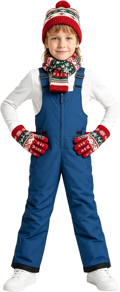 Boys Ski Pants Winter Insulated Snowboarding Overalls