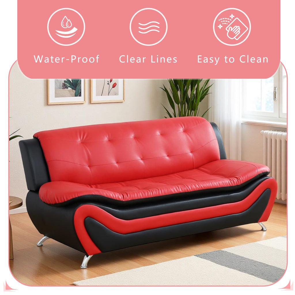 Living Room Furniture Sets, Leather Sectional Sofa Couches, 3 Pieces Modern Sofa Couch Set /Bedroom/Office/Apartment