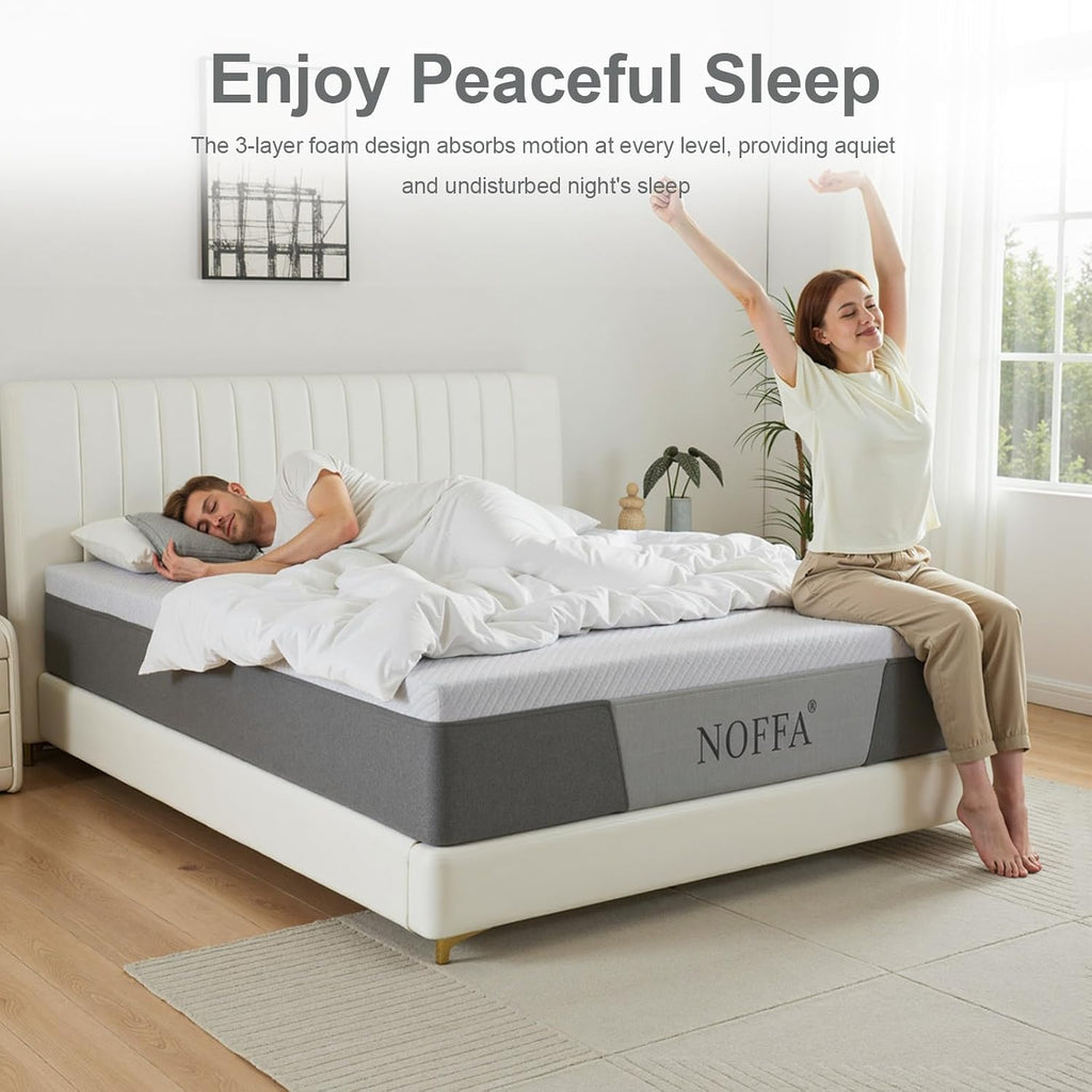 Queen Mattress, Gel Memory Foam Mattress, 12 Inch Queen Size Mattresses in a Box, Medium Firm, Pressure Relief
