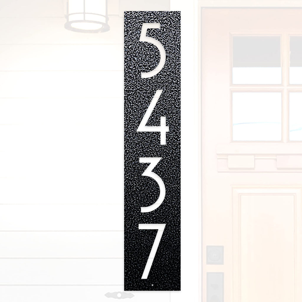 Metal Vertical House Number Sign | Mid Century Modern Address Plaque | Retro Style Address Sign | Handmade Vertical