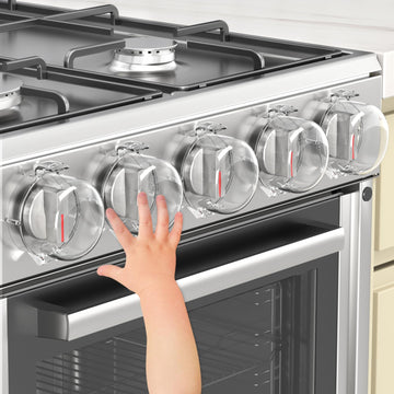 Stove Knob Covers for Child Safety - 5 Pack Upgraded Gas Stove Knob Covers