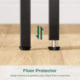 47 Inches L Shaped Desk, Computer Desk with Reversible Storage Shelves, for Gaming Corner Home Office Writing Study