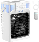 Portable Air Conditioners with Remote, 4-IN-1 Personal Evaporative Air Cooler with 3 Speeds & 3 Mist, 7
