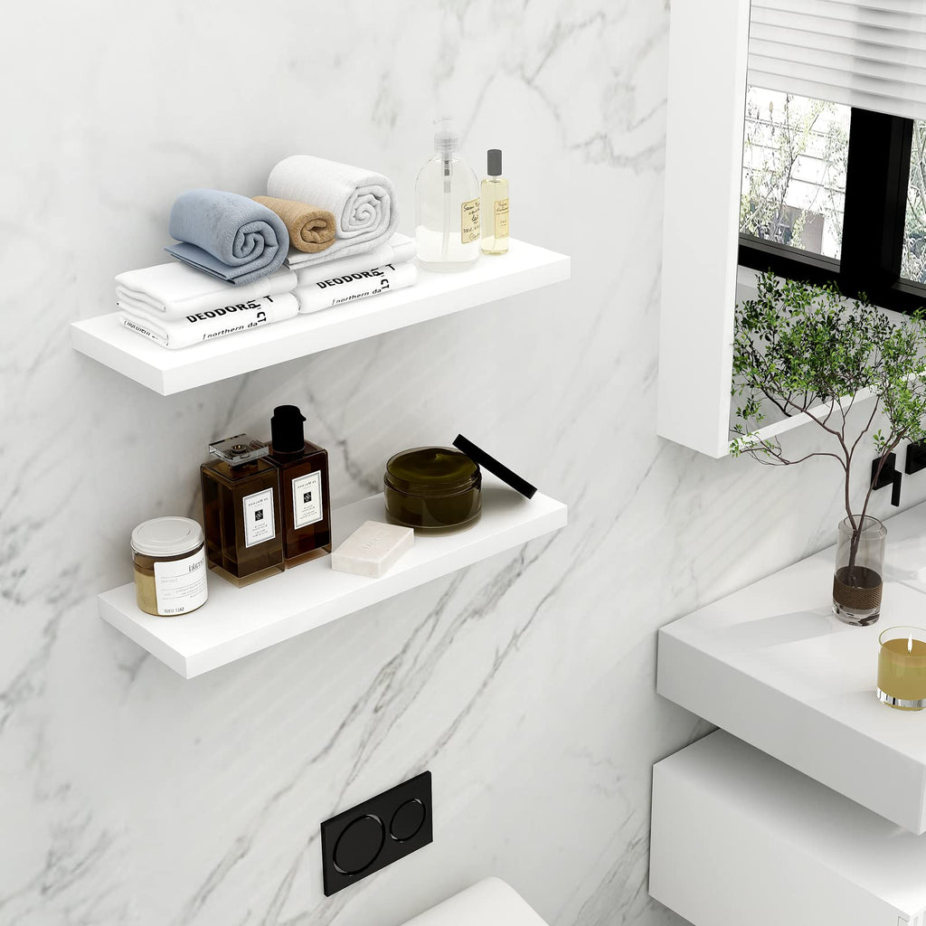 Simons Floating Wall Shelf Ledge Shelves(36-inch, White)
