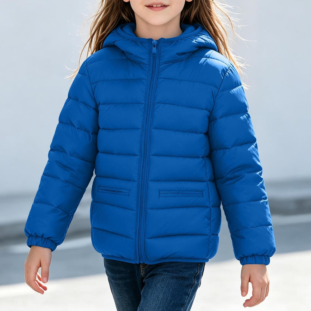 Kids Winter Coat Boys Girls Lightweight Puffer Quilted Jacket with Hood