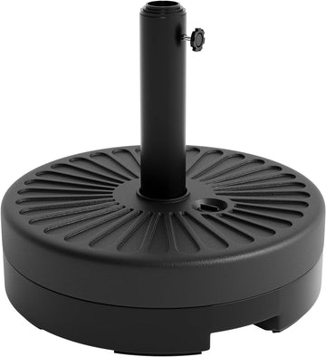 Patio Umbrella Stand, 20" 330LB Capacity Outdoor Umbrella Base with Adjustable Steel Pole Adapters Fits 1.5" to 2.1"