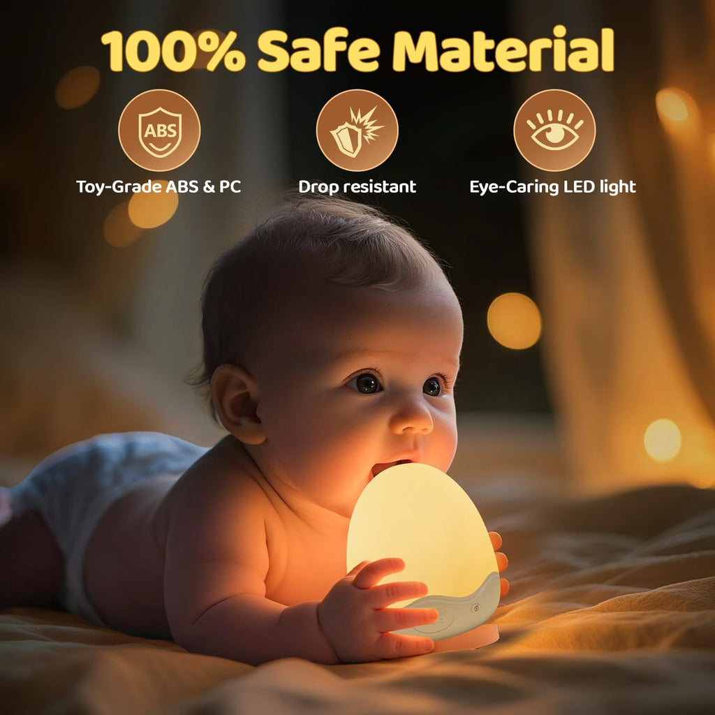 Egg Light,10 Colors&Stepless Dimming Baby Night Light