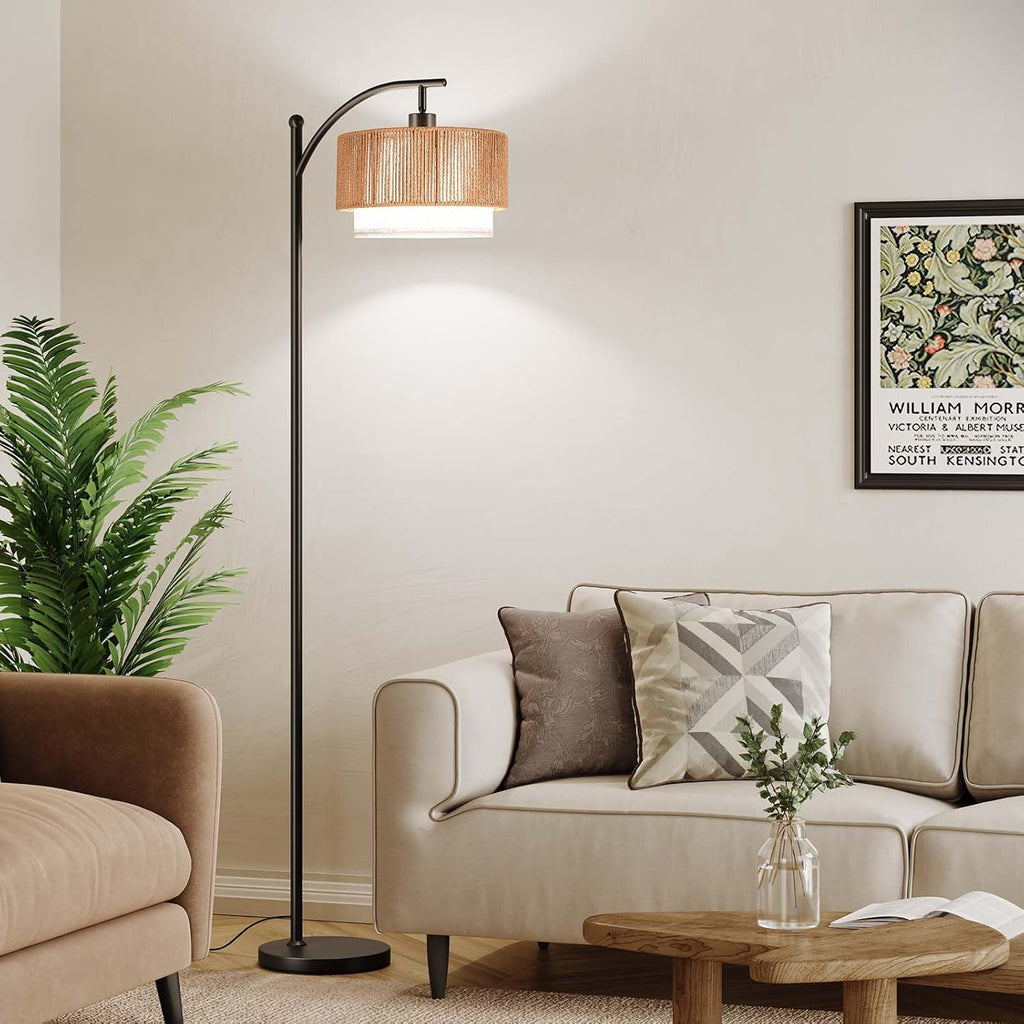 Floor Lamps with 12W LED Bulb, Arc Floor Lamp with 3 Color Temperatures