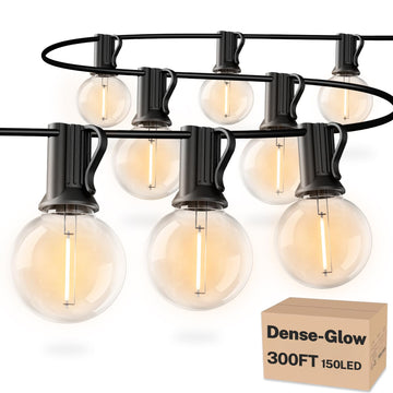300 FT Outdoor String Lights, Waterproof Outside Patio Light 156 Bulbs