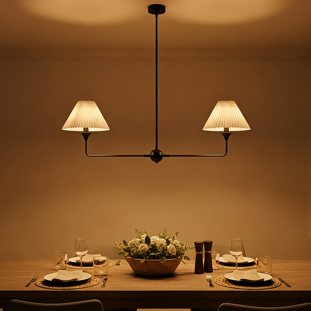 Black Linear Modern Farmhouse Chandelier Island