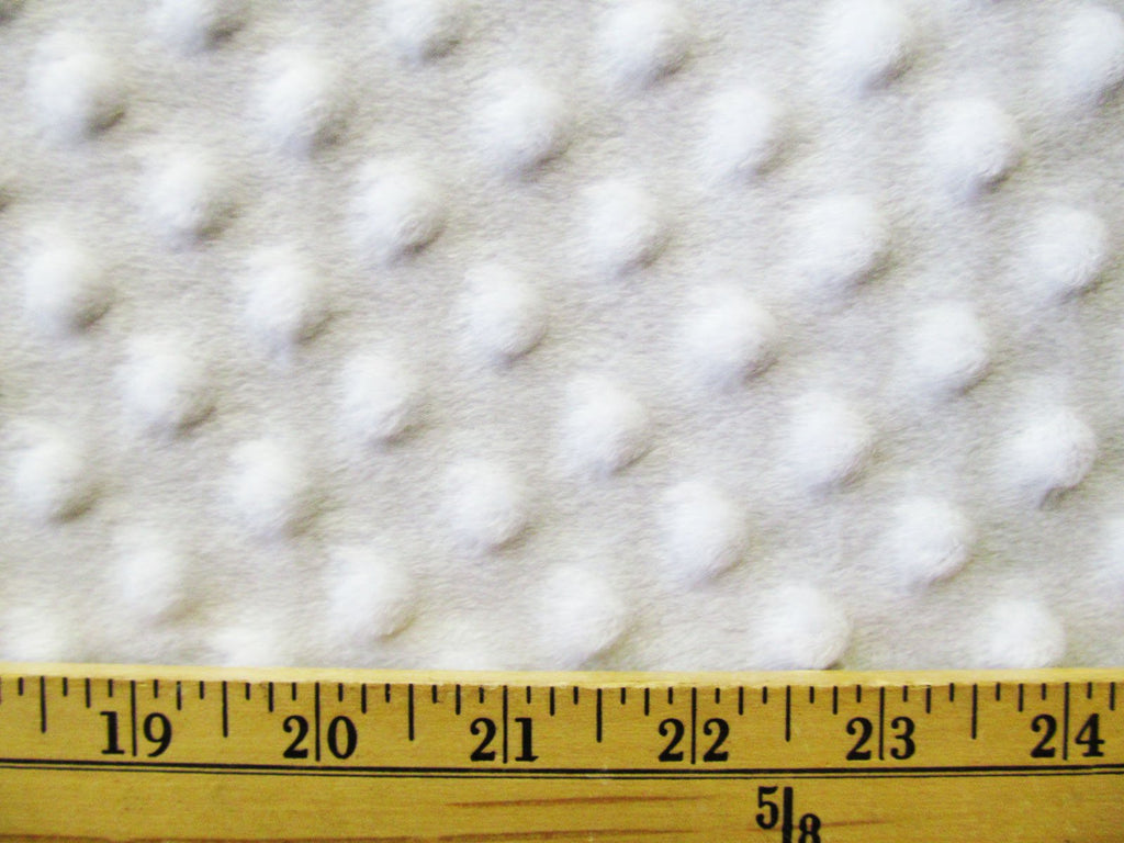 Minky Dimple Dot White 58 to 60 Inch Fabric By the Yard