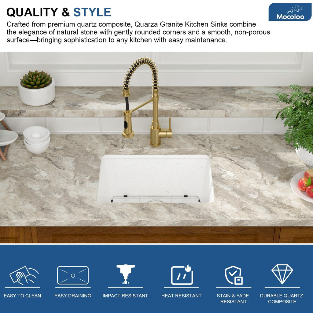21 Inch White Granite Kitchen Sink