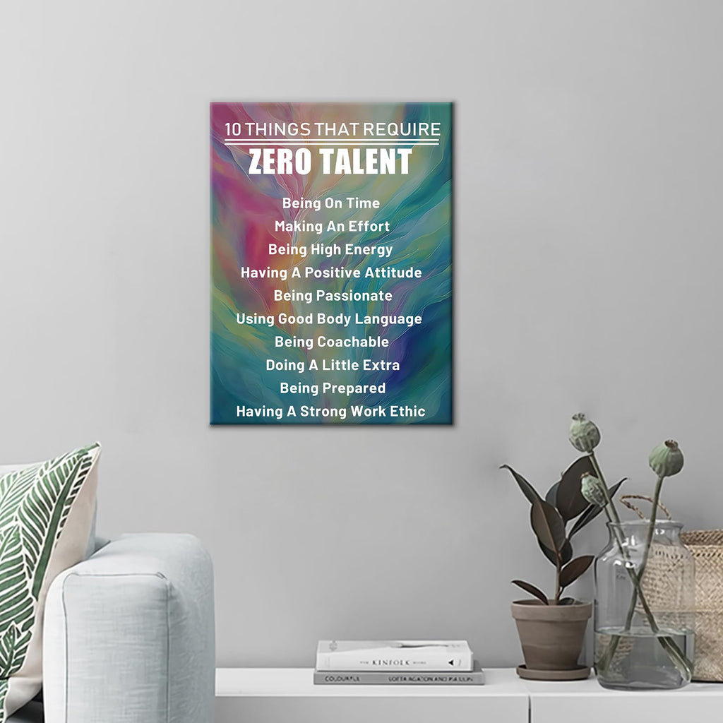 Zero Talent Wall Art, Colorful Fluid Marble Canvas Decoration