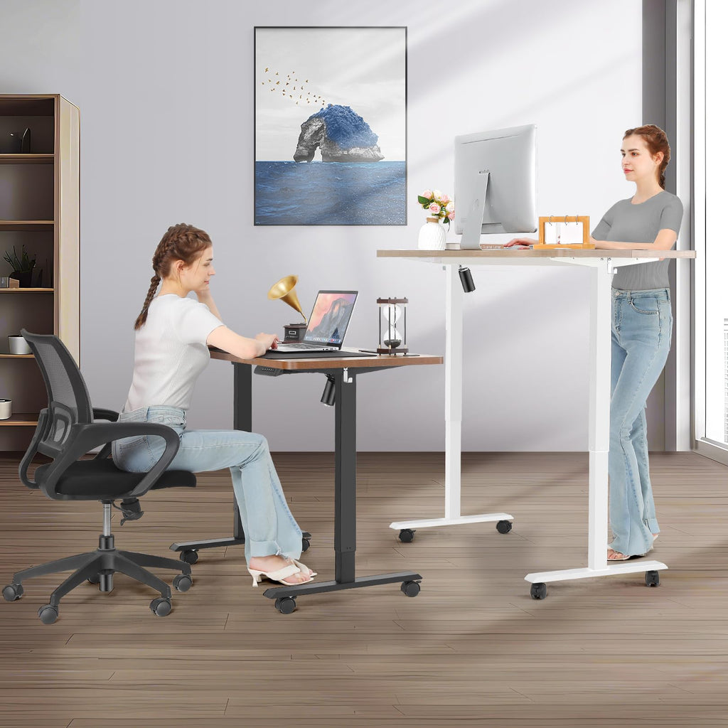 63x24 Inch Electric Standing Desk with Mouse Pad, Black