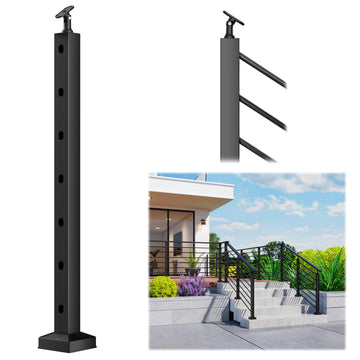 35"x2"x2" Aluminum Railing Post, Stair End Post