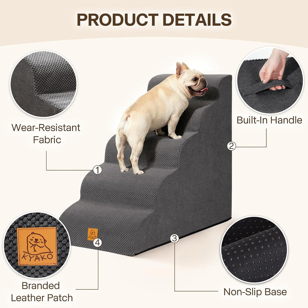 Pet Stairs for High Beds, 28.2" H 5-Step Dog Steps for Small & Medium Dogs
