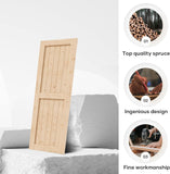 30in x 84in Sliding Barn Wood Door,Interior Doors,DIY Assemblely,Solid Natural Spruce Panelled Slab,